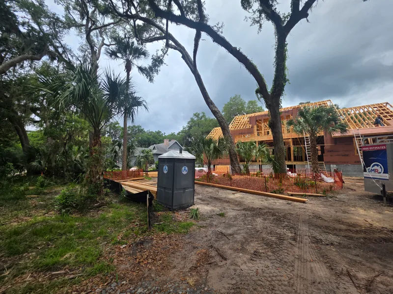 Local construction job site in the Savannah area